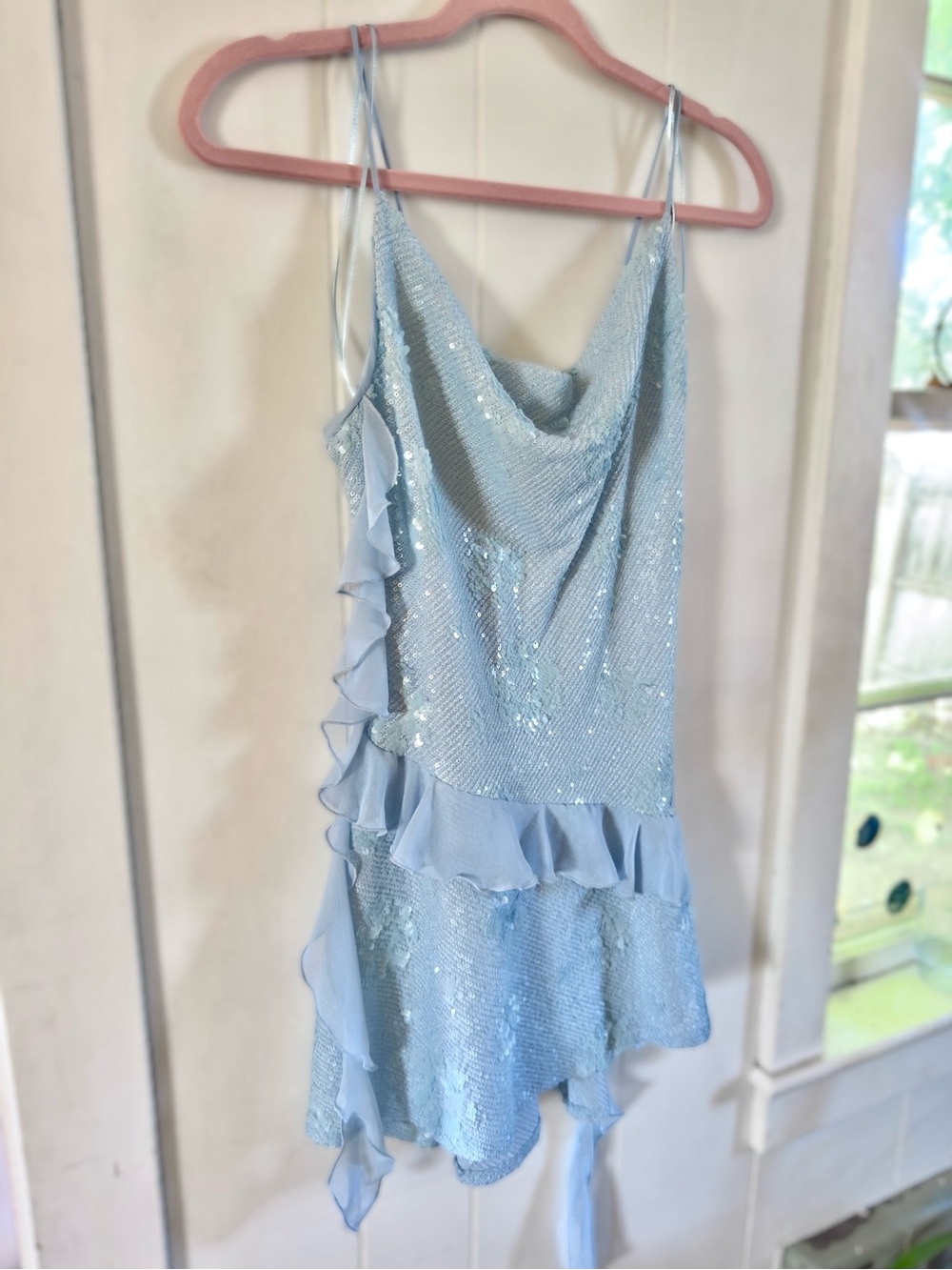 Zara Sequin Ruffle Cocktail Dress - Picture 3 of 8